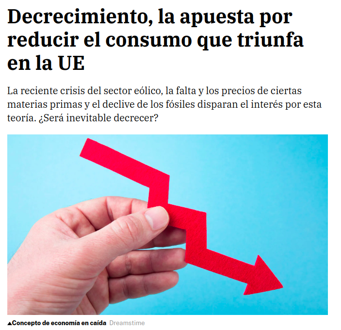 Decrecemiento la apuesta por reducir el consumo que triunfa en la UE