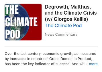 Degrowth, Malthus and the Climate Crisis