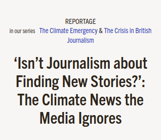 Isnt journalism about finding new stories