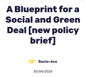 A Blueprint for a Social and Green Deal