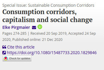 Consumption corridors, capitalism and social change