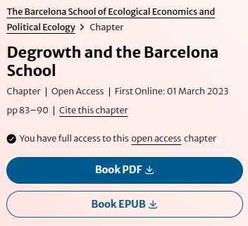 Degrowth and the Barcelona School