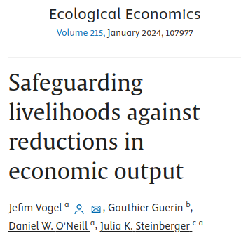 Safeguarding livelihoods against reductions in economic output